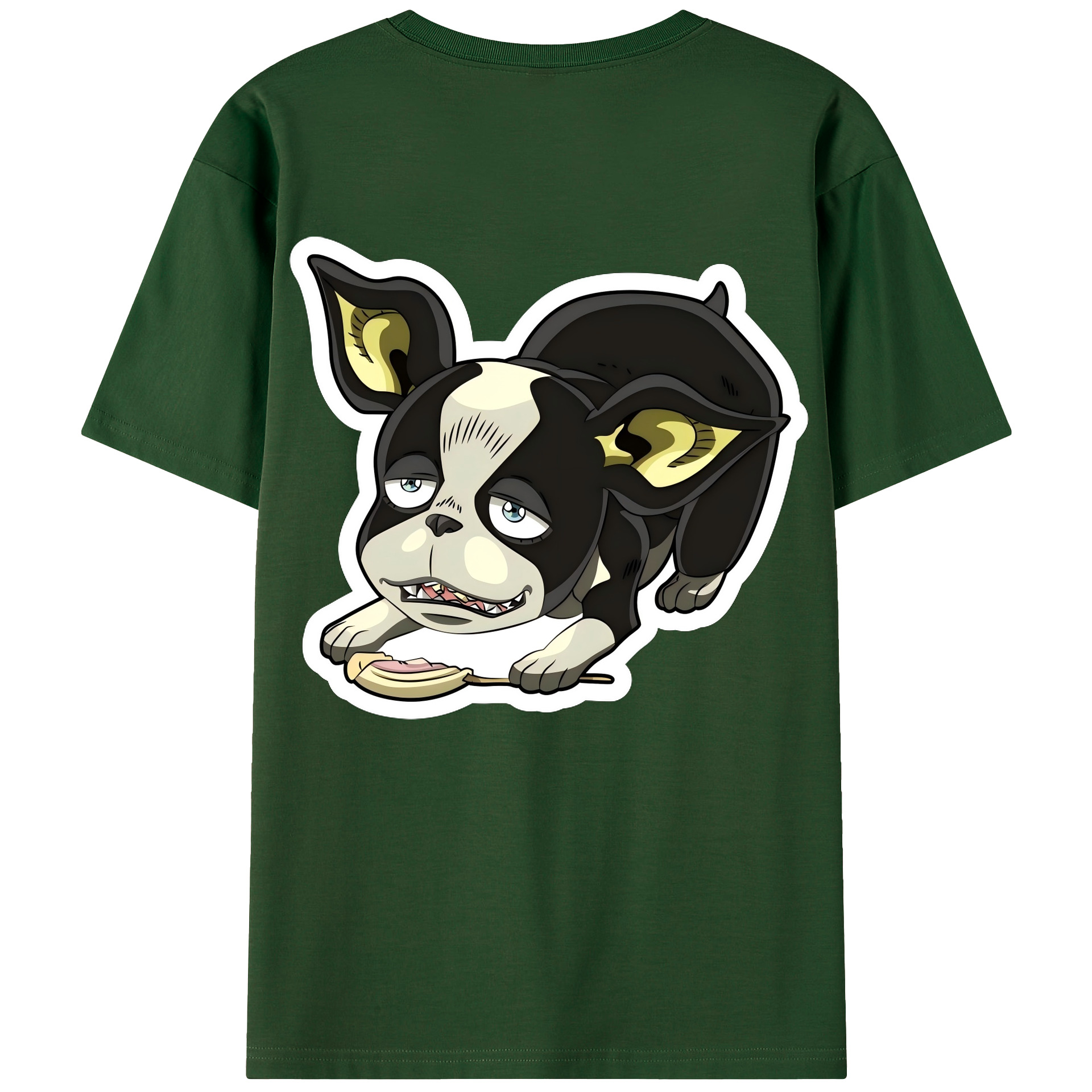 （画像用） ジョジョの奇妙な冒険 イギー JoJo's Bizarre Adventure Iggy 綿100％半袖Tシャツ（背面プリント）